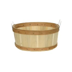 18 Dia with Handles Natural 5 Peck Field Basket 