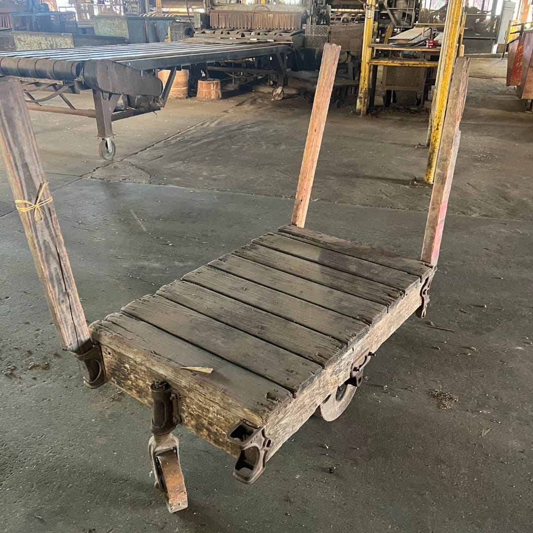 1030 VINTAGE WOOD FACTORY CART/BUGGY